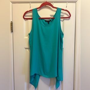Express Teal Sleeveless open-back blouse Size Medium.